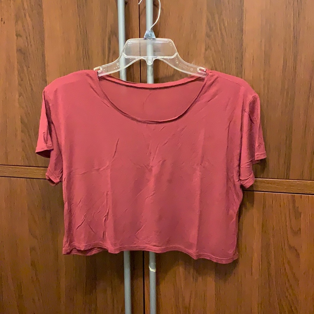 Maroon crop top